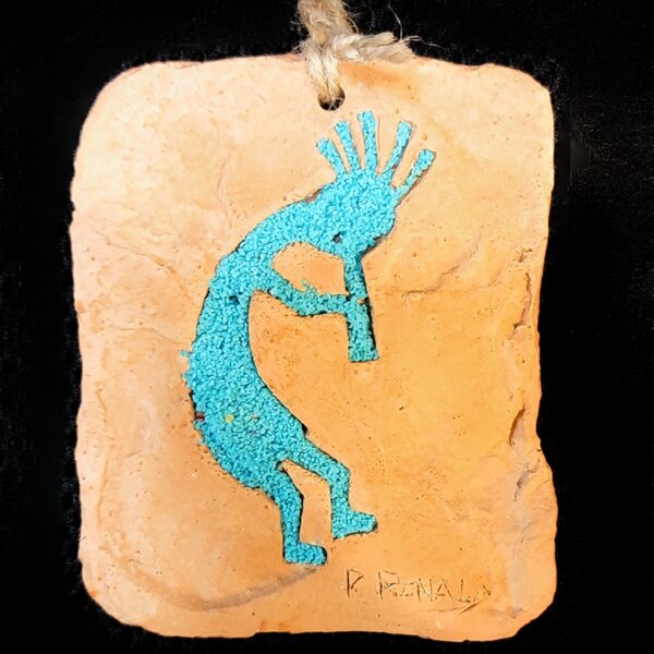 Stone Kokopelli Ornament by P Ron Schneider