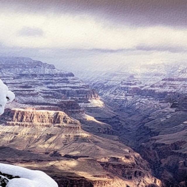 Christmas Portrait Grand Canyon Panoramic by A O Tucker