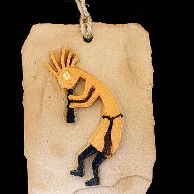 Belted Kokopelli Ornament by P Ron Schneider