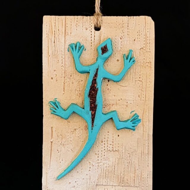 Stone Lizard Ornament by P Ron Schneider