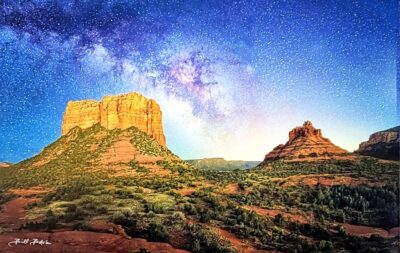 Milky Way Arc over Courthouse Butte by Bill Belvin