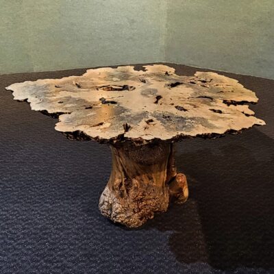 Buckeye Burl Table Short by Fred Tomlin