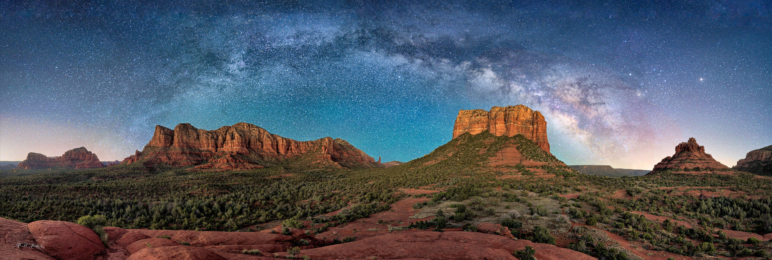 Milky Way Arched over Sedona by Bill Belvin