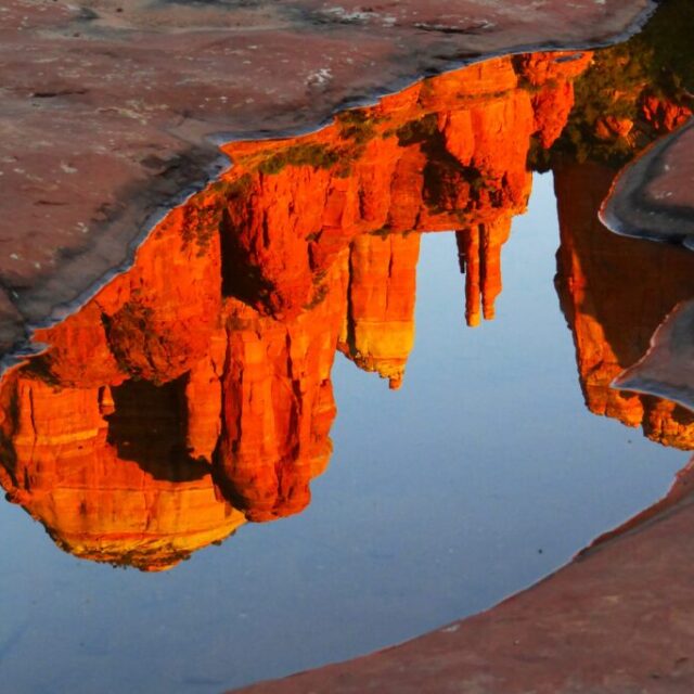 Reflection of Cathedral Rock by Iris Yang