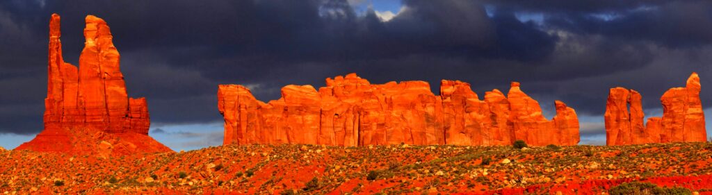 Stormy Sunset at Monument Valley by Iris Yang