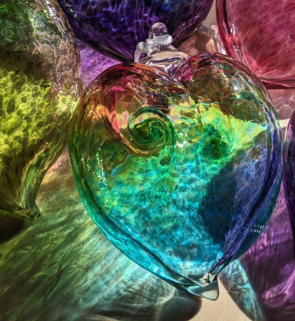 Glass Heart Ornament by George Averbeck