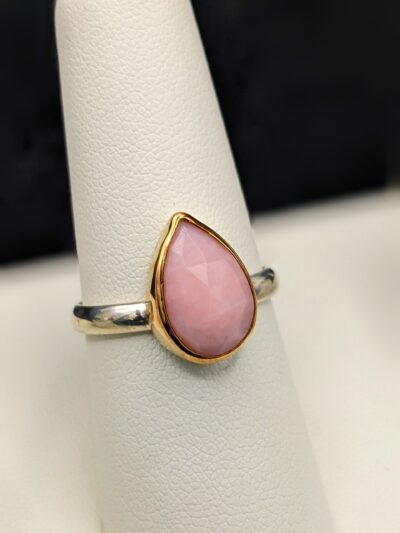 Mixed Pink Opal Teardrop Ring by Robin Hanna RH005