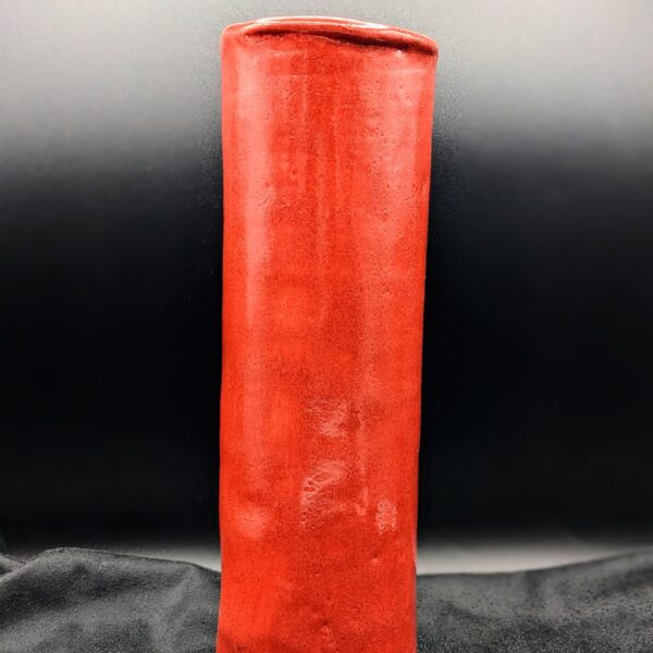 Red Slab Vase by V. Norton
