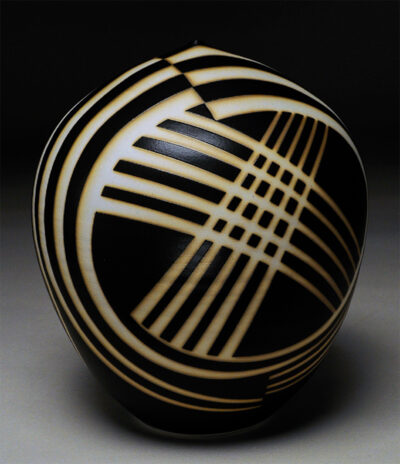 Crossing Lines Bottle by Nicholas Bernard