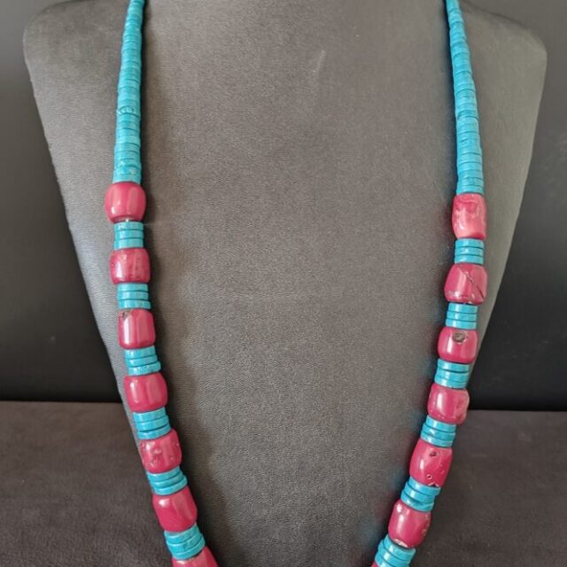 Graduated Coral Necklace by Smokey Cruz