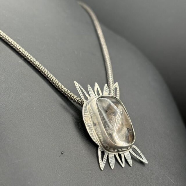 Sterling Silver Pendant with Antique Photograph by Kristine Mills