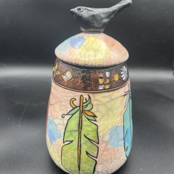 Feathers with Lid by Lyn and Ken Mikell 2146