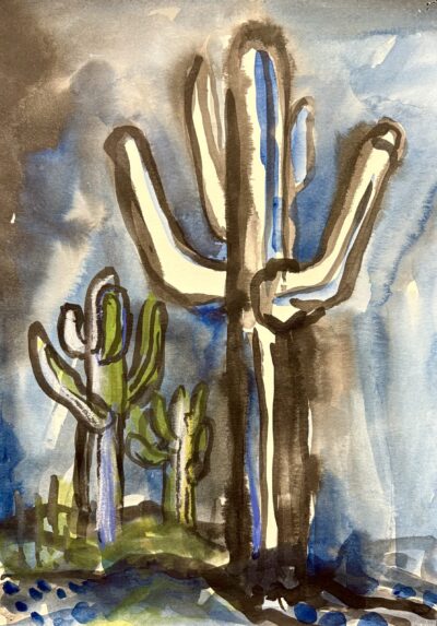 Saguaros 2009 by Myrna Harrison