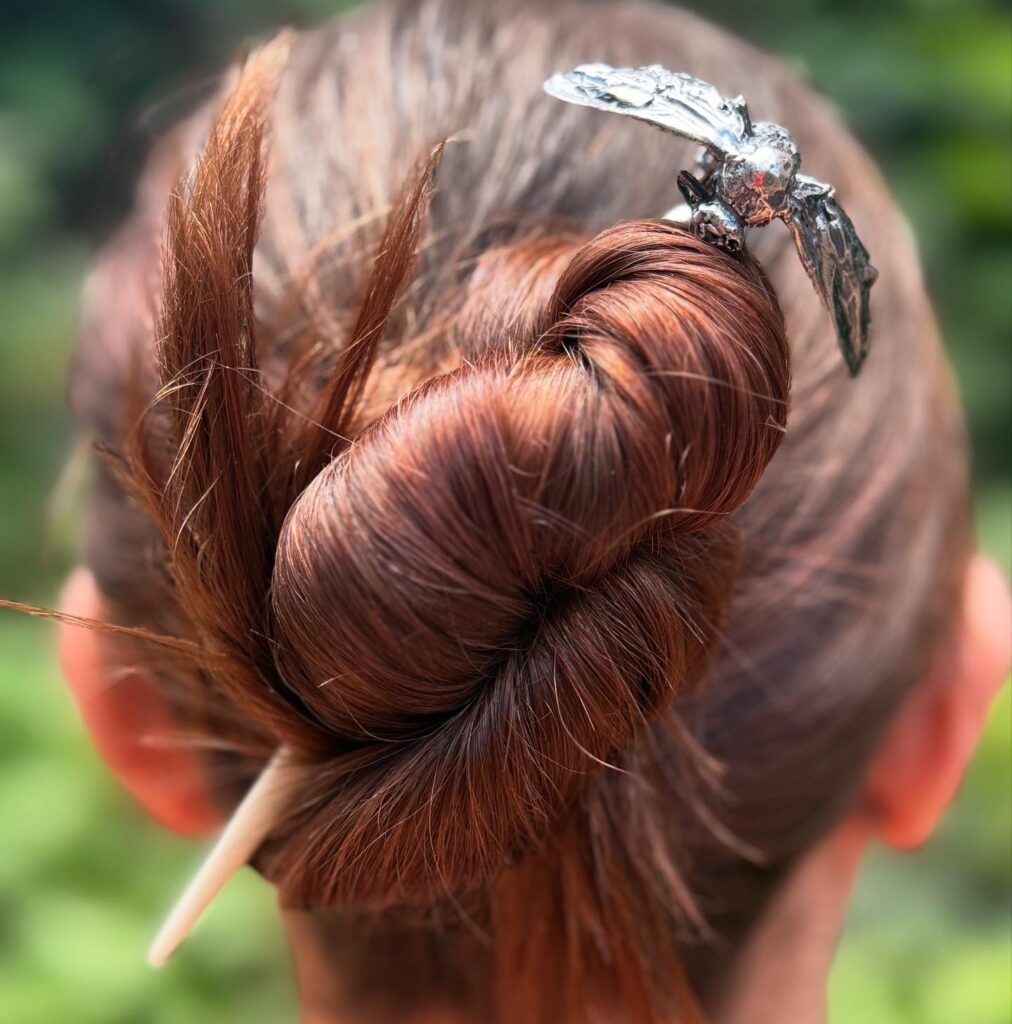 Tarantula Wasp Hair Stick KM001 by Kris Mills