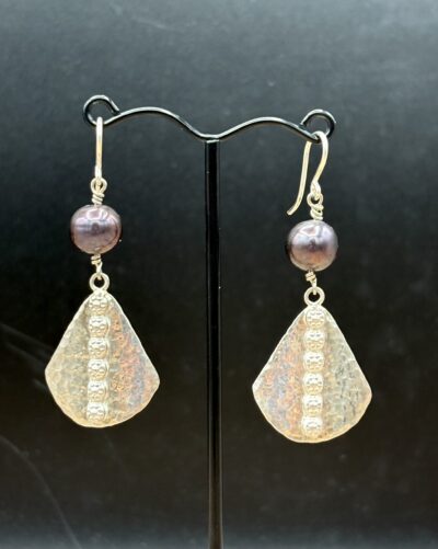 Sterling Shield Design with Pearls by Tom Yazzie TYE-565