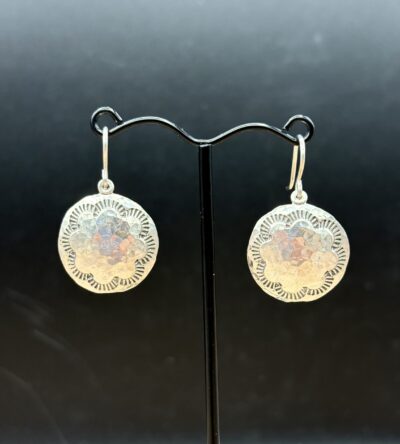 Sterling Concho Earrings by Tom Yazzie TYE-597