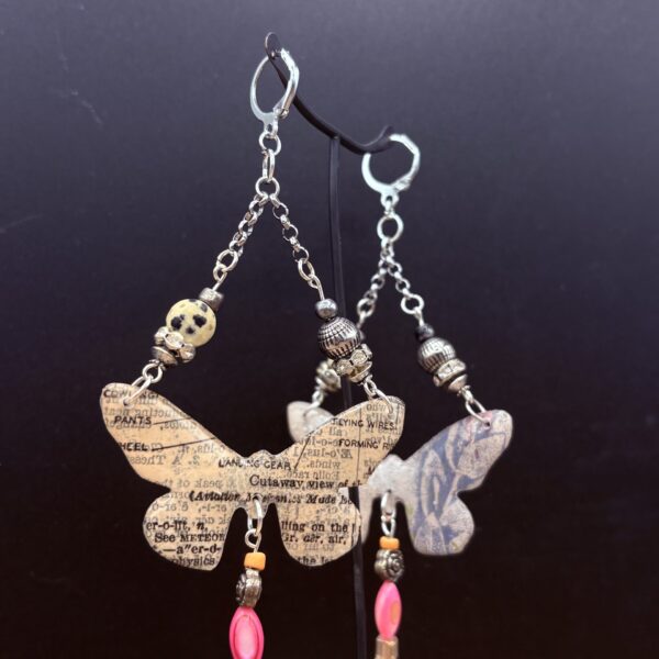 Cornflower Moth Earrings by Sharon Gilham SCS111E
