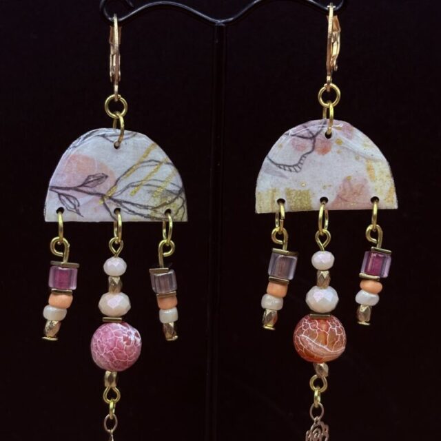 Milk Rose Earrings by Sharon Gilham SCS105E