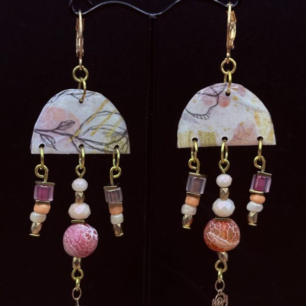 Milk Rose Earrings by Sharon Gilham SCS105E