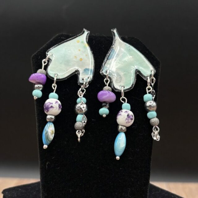 Plum Drop Earrings by Sharon Gilham SCS106E