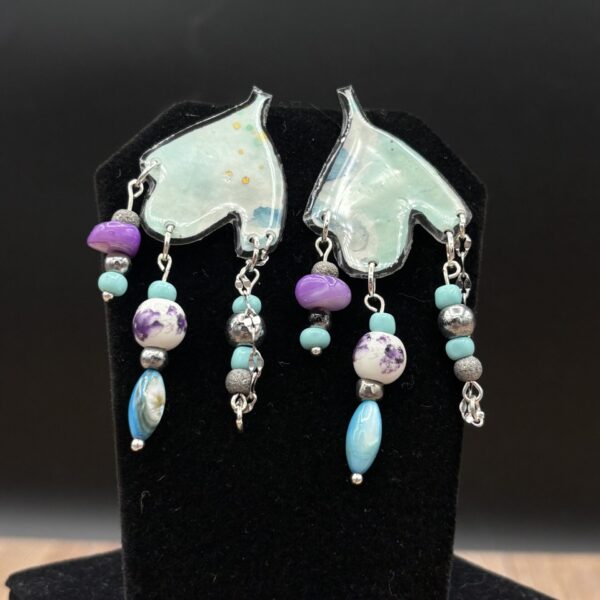 Plum Drop Earrings by Sharon Gilham SCS106E